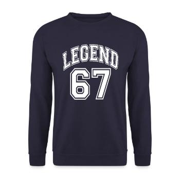 Legend 67 - Unisex Sweatshirt - navy - Front - Alina (178cm) & Michal (187cm)
