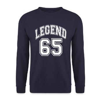 Legend 65 - Unisex Sweatshirt - navy - Front - Alina (178cm) & Michal (187cm)