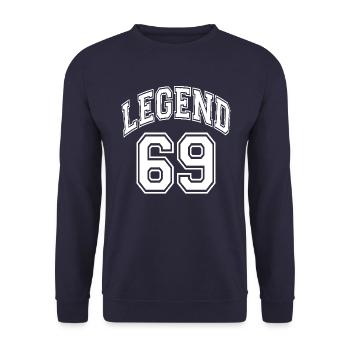 Legend 69 - Unisex Sweatshirt - navy - Front - Alina (178cm) & Michal (187cm)