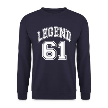 Legend 61 - Unisex Sweatshirt - navy - Front - Alina (178cm) & Michal (187cm)