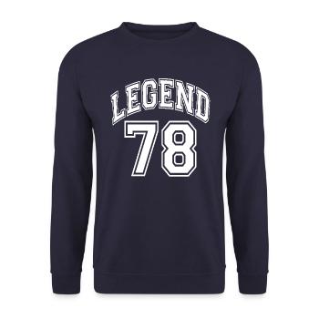 Legend 78 - Unisex Sweatshirt - navy - Front - Alina (178cm) & Michal (187cm)