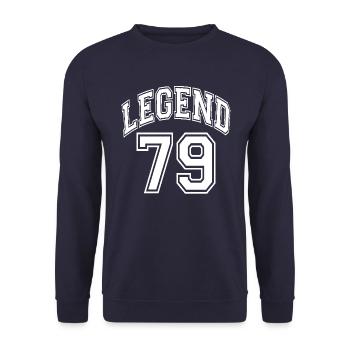 Legend 79 - Unisex Pullover - Navy - Vorne - Alina (178cm) & Michal (187cm)