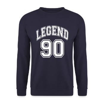 Legend 90 - Unisex Pullover - Navy - Vorne - Alina (178cm) & Michal (187cm)