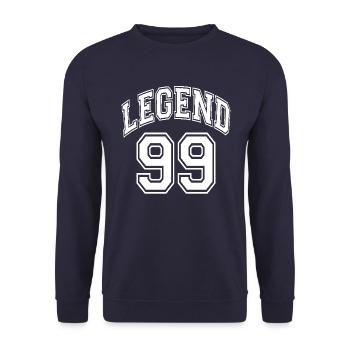 Légende 99 - Sweat-shirt Unisexe - marine - Devant - Alina (178cm) & Michal (187cm)