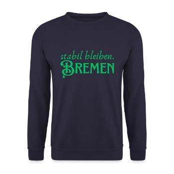 Stabil bleiben Bremen - Unisex Pullover - Navy - Vorne - Alina (178cm) & Michal (187cm)