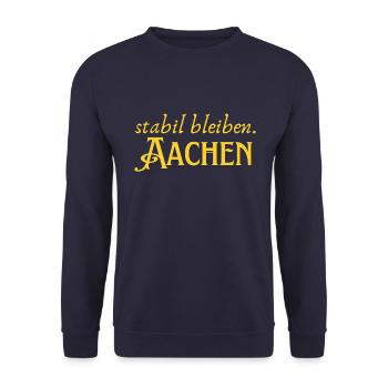 Staying stable Aachen - Unisex Sweatshirt - navy - Front - Alina (178cm) & Michal (187cm)