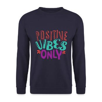 Uniquement des ondes positives - Sweat-shirt Unisexe - marine - Devant - Alina (178cm) & Michal (187cm)
