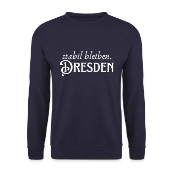 Staying stable Dresden - Unisex Sweatshirt - navy - Front - Alina (178cm) & Michal (187cm)