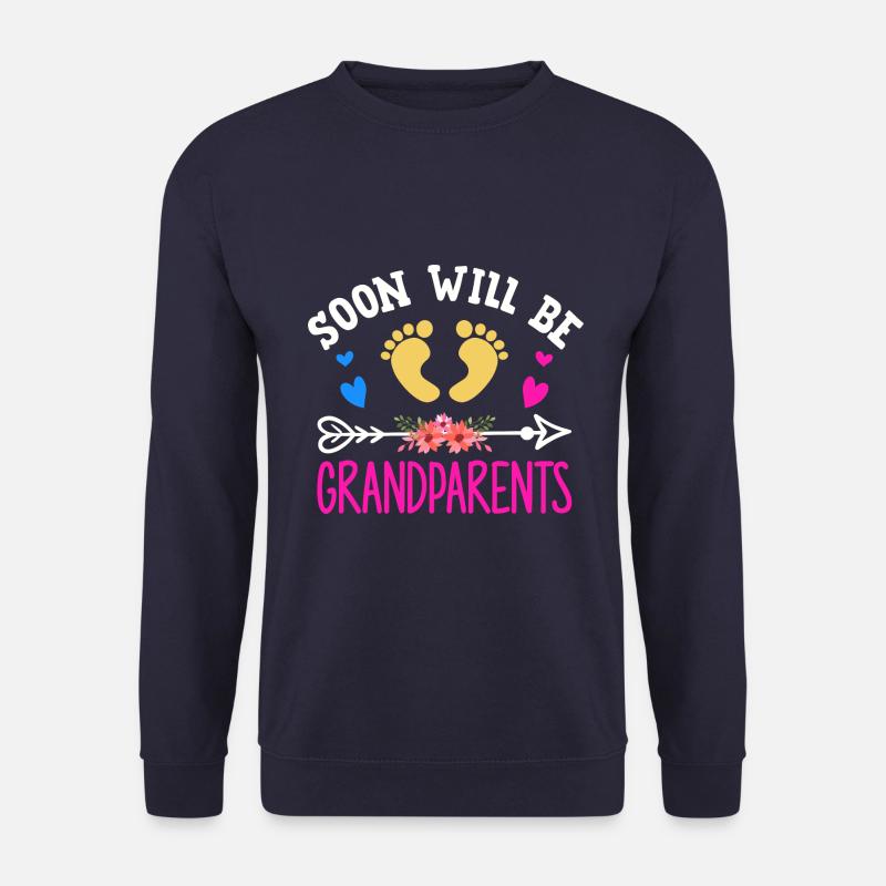 Bald werden wir Oma und Opa, Wir werden Großeltern - Unisex Pullover - Navy