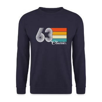 1963 Limited Edition,1963 Classic Birthday Gif - Unisex Sweatshirt - navy - Front - Alina (178cm) & Michal (187cm)