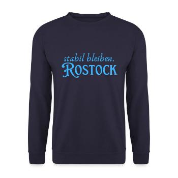 Stabil bleiben Rostock - Unisex Pullover - Navy - Vorne - Alina (178cm) & Michal (187cm)