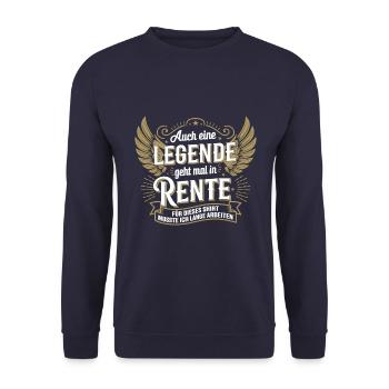 Même une légende prend sa retraite - Sweat-shirt Unisexe - marine - Devant - Alina (178cm) & Michal (187cm)