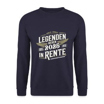 Legends to retire in 2025 Absolutely unique - Unisex Sweatshirt - navy - Front - Alina (178cm) & Michal (187cm)