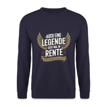 Even a legend retires - Unisex Sweatshirt - navy - Front - Alina (178cm) & Michal (187cm)