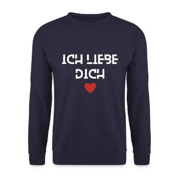 Je t’aime personne préférée chérie Saint-Valentin - Sweat-shirt Unisexe - marine - Devant - Alina (178cm) & Michal (187cm)