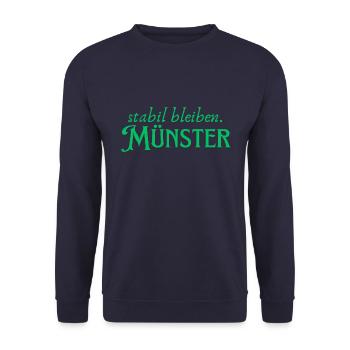 Münster remain stable - Unisex Sweatshirt - navy - Front - Alina (178cm) & Michal (187cm)