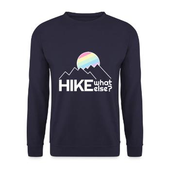 Bergsteigen Bergsteiger Bergsport Wandern Design - Unisex Pullover - Navy - Vorne - Alina (178cm) & Michal (187cm)