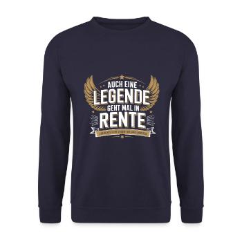 Even A Legend Retires Shirt - Unisex Sweatshirt - navy - Front - Alina (178cm) & Michal (187cm)