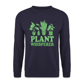 Plant Whisperer - Unisex Sweatshirt - navy - Front - Alina (178cm) & Michal (187cm)