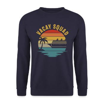 Vacay Squad Familienurlaub - Unisex Pullover - Navy - Vorne - Alina (178cm) & Michal (187cm)