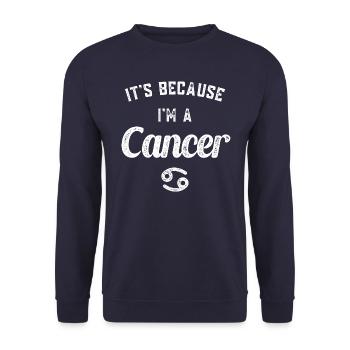 Sternzeichen Krebs - Unisex Pullover - Navy - Vorne - Alina (178cm) & Michal (187cm)