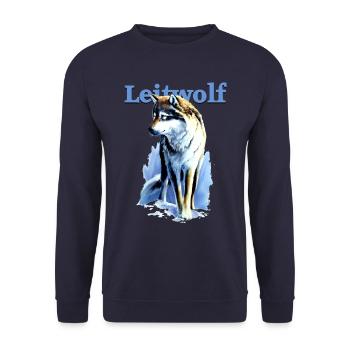 Leitwolf2 - Unisex Pullover - Navy - Vorne - Alina (178cm) & Michal (187cm)