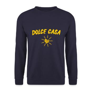 Dolce Casa Sweet Home Süßes Zuhause - Unisex Sweatshirt - navy - Front - Alina (178cm) & Michal (187cm)