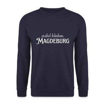 Magdeburg remain stable - Unisex Sweatshirt - navy - Front - Alina (178cm) & Michal (187cm)