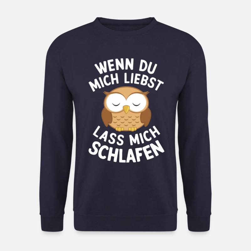 Nachteule Eule Eulen Vogel - Unisex Pullover - Navy