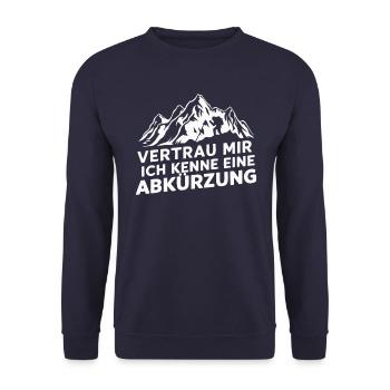 Hiking Hikers Hike Mountains Forest - Unisex Sweatshirt - navy - Front - Alina (178cm) & Michal (187cm)