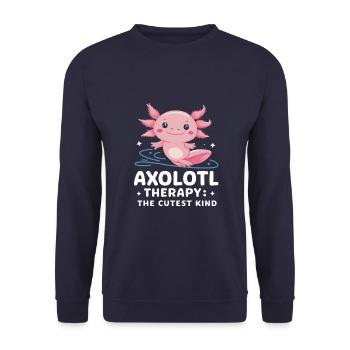 Poisson axolotl - Sweat-shirt Unisexe - marine - Devant - Alina (178cm) & Michal (187cm)