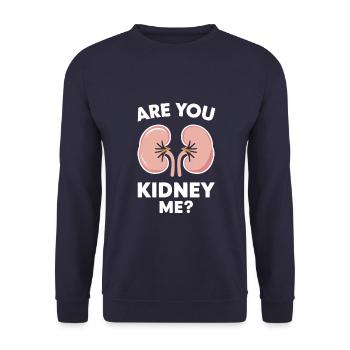 Nierenspender Niere Organspender - Unisex Pullover - Navy - Vorne - Alina (178cm) & Michal (187cm)