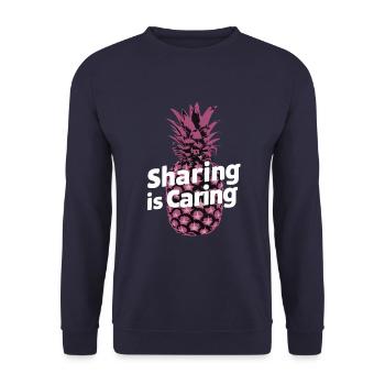 Ananas Fruit tropical hawaïen - Sweat-shirt Unisexe - marine - Devant - Alina (178cm) & Michal (187cm)