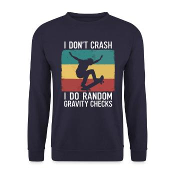 Skateboarding Skater Skateboard Skateboarder - Unisex Sweatshirt - navy - Front - Alina (178cm) & Michal (187cm)