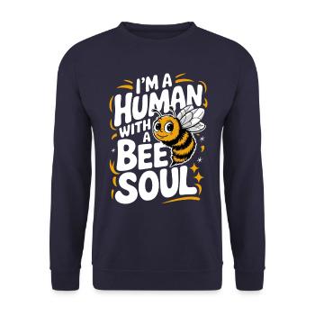 abeille abeille apicultrice abeille abeille - Sweat-shirt Unisexe - marine - Devant - Alina (178cm) & Michal (187cm)