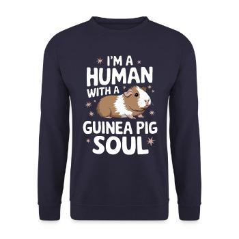 Cobaye - Sweat-shirt Unisexe - marine - Devant - Alina (178cm) & Michal (187cm)