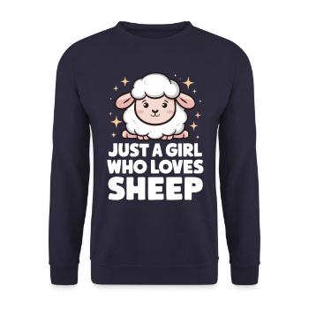 Sheep Sheep Farmer Lamb Farmer - Unisex Sweatshirt - navy - Front - Alina (178cm) & Michal (187cm)