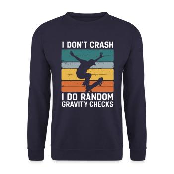 Skateboarding Skater Skateboard Skateboarder - Unisex Sweatshirt - navy - Front - Alina (178cm) & Michal (187cm)