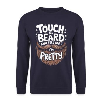 Bart Schnurrbart Bärtige Männer - Unisex Pullover - Navy - Vorne - Alina (178cm) & Michal (187cm)