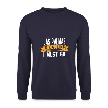 Las Palmas ruft und ich muss gehen - Unisex Pullover - Navy - Vorne - Alina (178cm) & Michal (187cm)