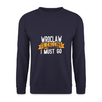 Wrocław appelle et je dois y aller - Sweat-shirt Unisexe - marine - Devant - Alina (178cm) & Michal (187cm)