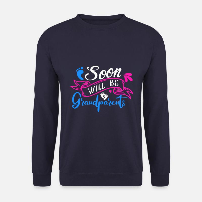Bald werden wir Oma und Opa, Wir werden Großeltern - Unisex Pullover - Navy