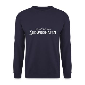 Staying stable Ludwigshafen - Unisex Sweatshirt - navy - Front - Alina (178cm) & Michal (187cm)