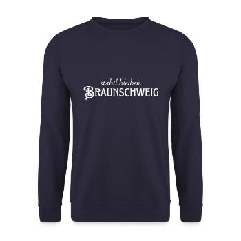 Stay stable Braunschweig - Unisex Sweatshirt - navy - Front - Alina (178cm) & Michal (187cm)