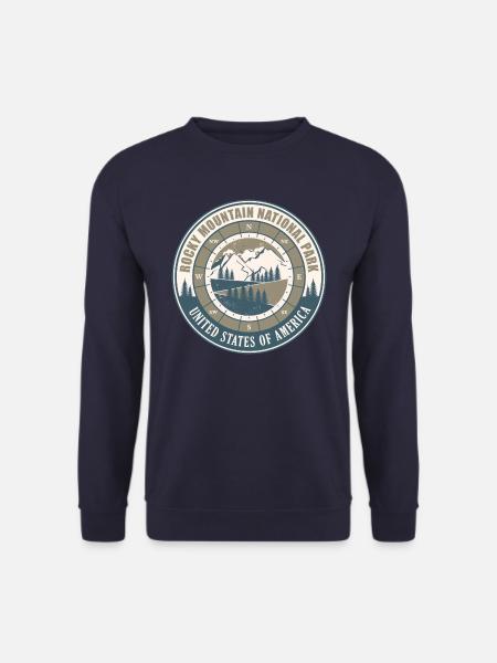 Rocky Mountain Nationalpark US Vintage Wandern - Unisex Pullover - Navy