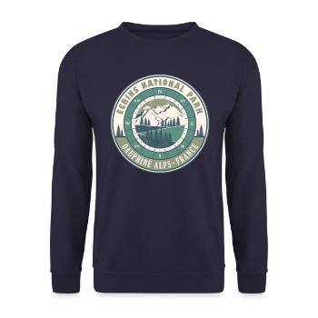Ecrins Nationalpark Dauphine Alpen Frankreich Wandern - Unisex Pullover - Navy - Vorne - Alina (178cm) & Michal (187cm)