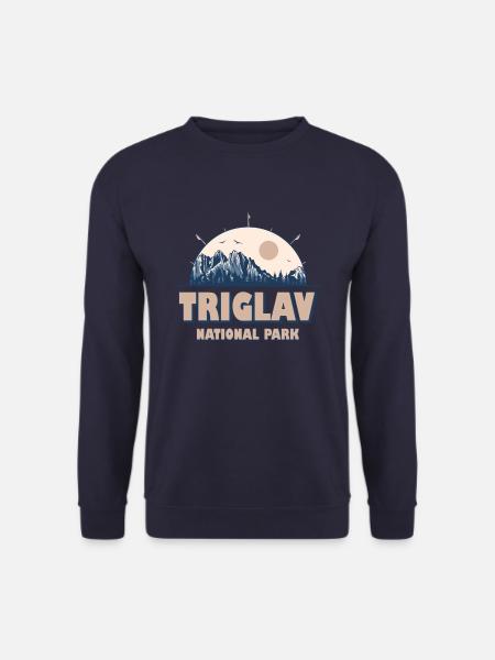 Triglav Nationalpark Slowenien Vintage Wandern - Unisex Pullover - Navy