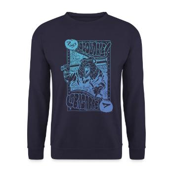 La bagarre de l'ours chauvin - Sweat-shirt Unisexe - marine - Devant - Alina (178cm) & Michal (187cm)