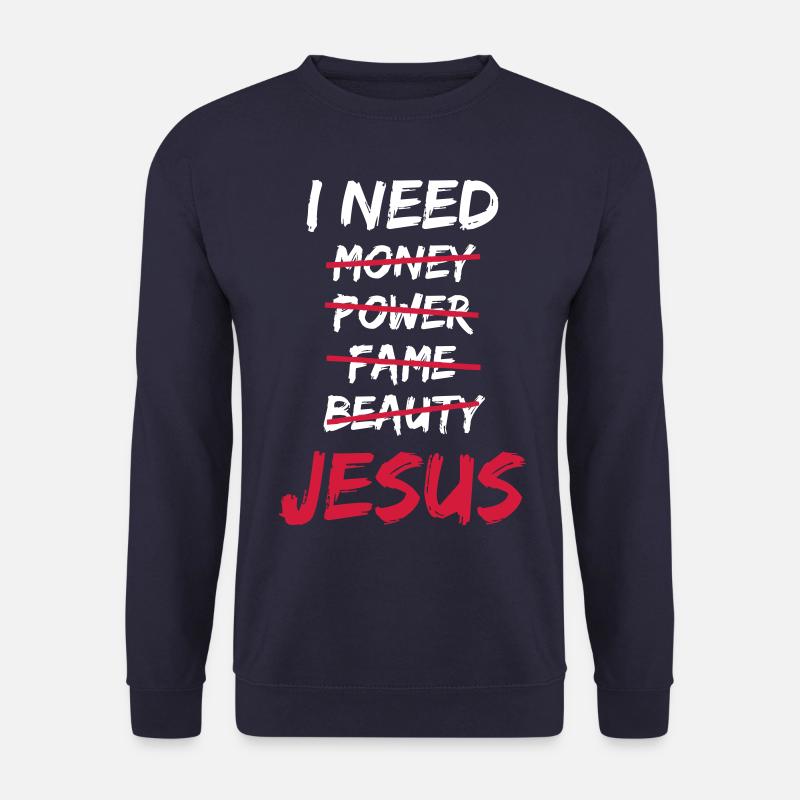 I need Jesus - Unisex Sweatshirt - navy