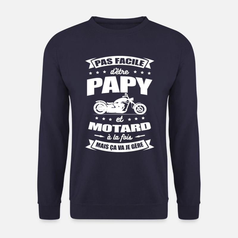 PAPY MOTARD - PAPI MOTARD - Sweat-shirt Unisexe - marine